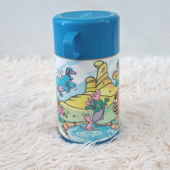 Vintage 1985 Wuzzles Aladdin Lunch Box Blue Hasbro /Disney with Thermos & Lid - Picture 10 of 11